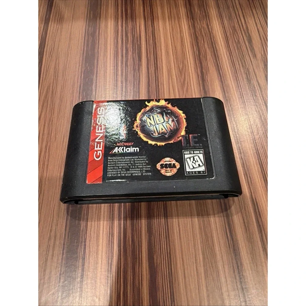 NBA Jam Sega Genesis Authentic Original Game Cartridge Midway Acclaim